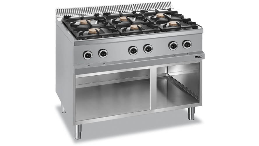 CUCINA A GAS A 6 FUOCHI